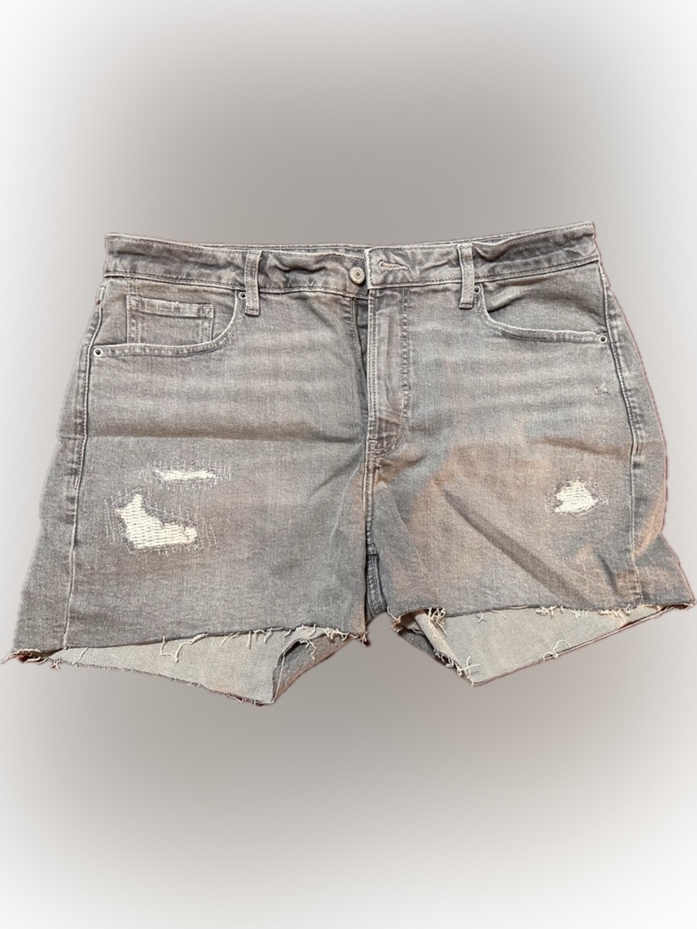 Old Navy Gray Distressed Denim Cutoff Shorts